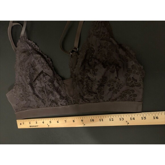Aerie Size XL Bralette Brown Lace Lined - Picture 5 of 6